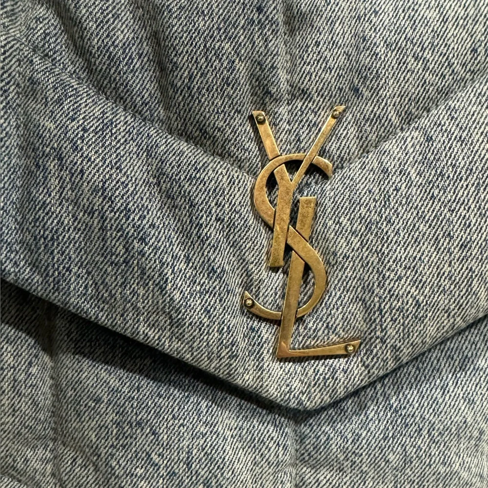 YSL Denim Puffer Shoulder Bag - Picture 2 of 11